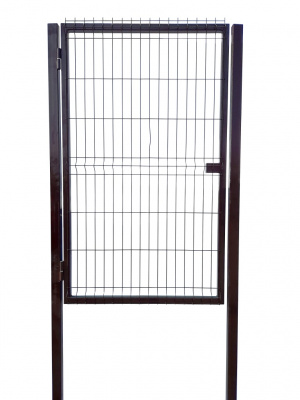 Калитка для забора Формика Эконом 1,73х1,0м 3d панель 3,5мм без замка RAL 8017 (шоколад) цинк