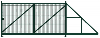Ворота откатные Profi Lock 2,03x4,0 RAL 6005